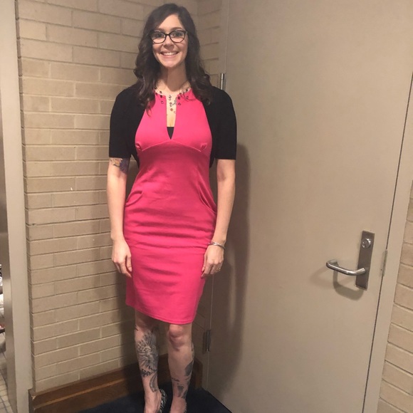 Pink Pencil Style Dress - Picture 5 of 5